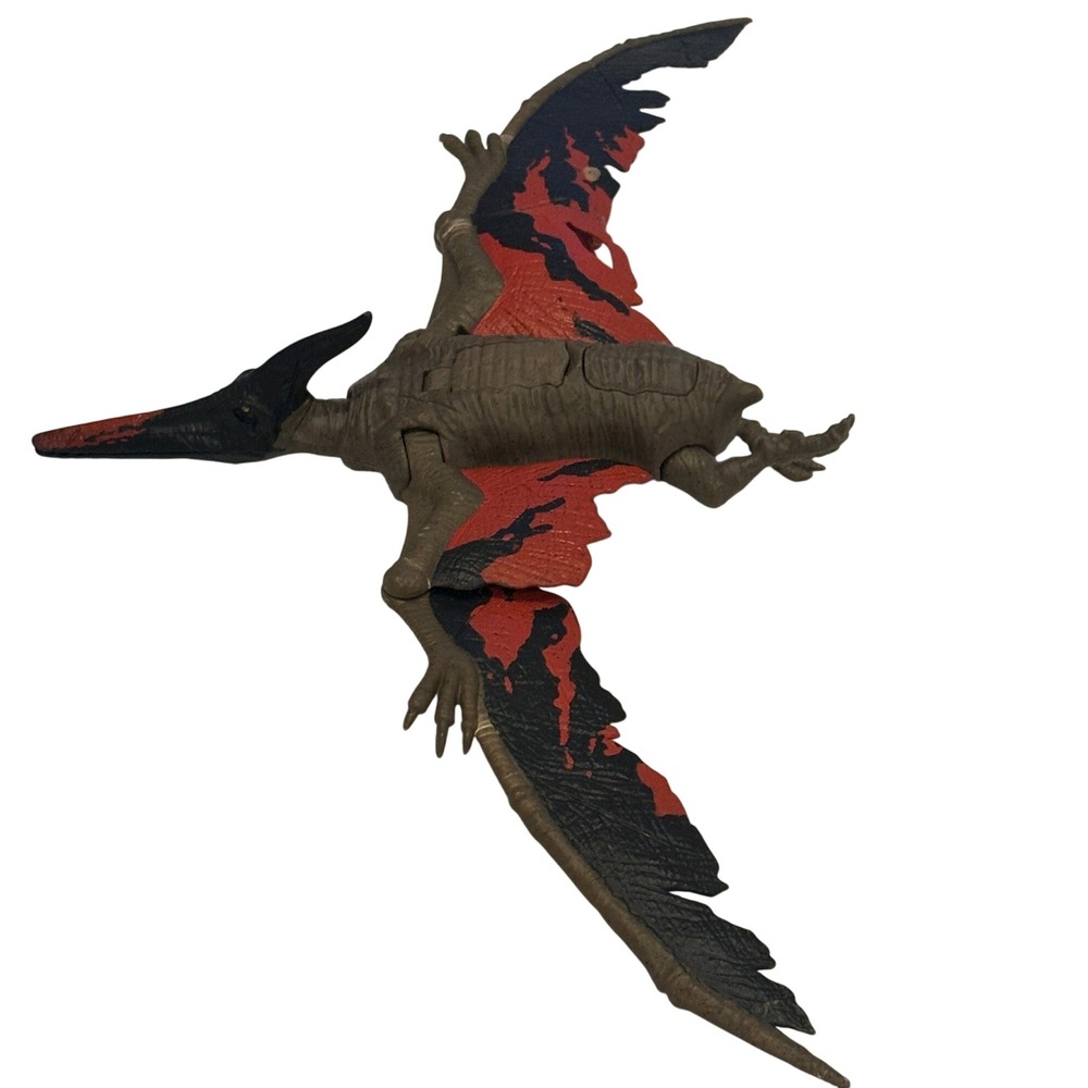 Jurassic World Roar Attack Pteranodon Dinosaur Figure Camp Cretaceous Brown Red